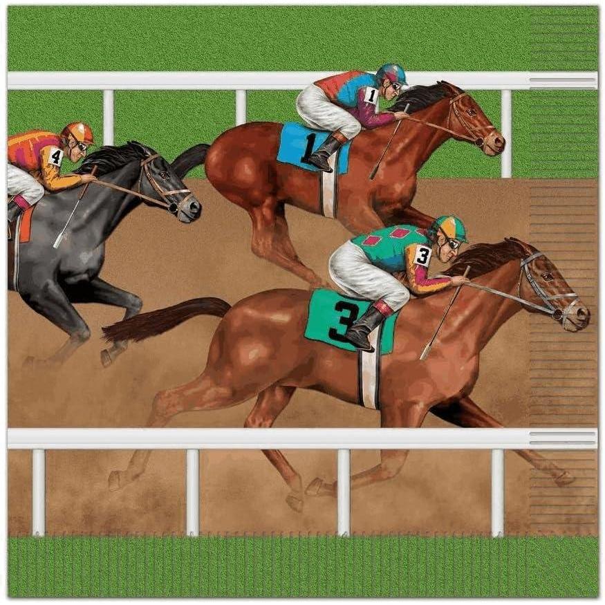 imageBeistle Horse Racing Luncheon Napkins Pack of 3