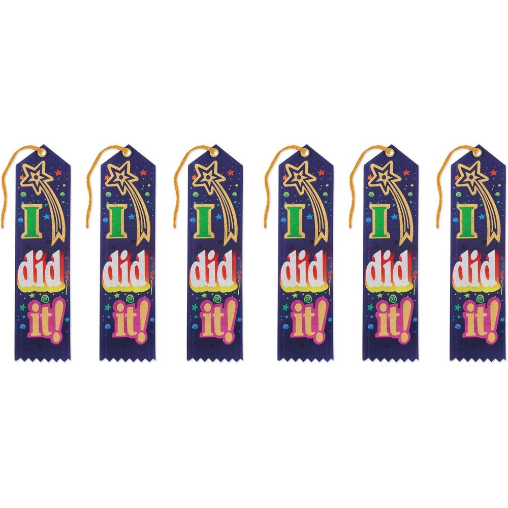 imageBeistle I Did it Award Ribbons 2 by 8Inch 6Pack