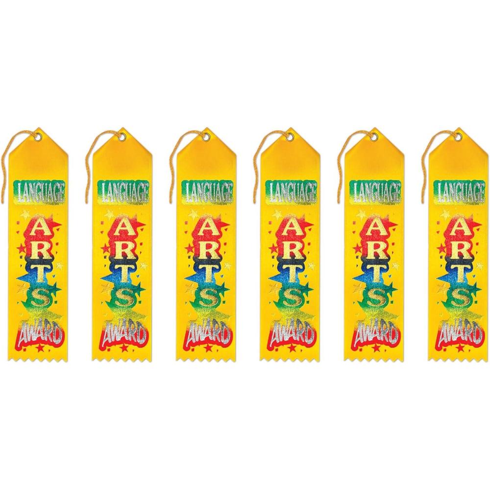 imageBeistle Language Arts Award Ribbons 2 by 8Inch 6Pack