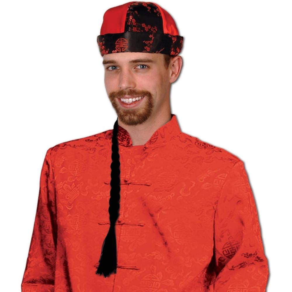 imageBeistle Mandarin HatMandarin Hat WBraid  1 Pack
