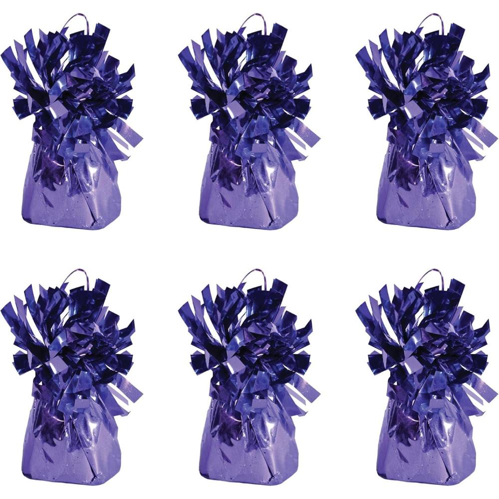 imageBeistle Metallic Wrapped Balloon Weight  6 Pack Lavender Purple Balloon Centerpiece Bouquet Holders Party Decoration Accessories for Weddings Baby Showers Easter and Spring Celebrations 6 Oz