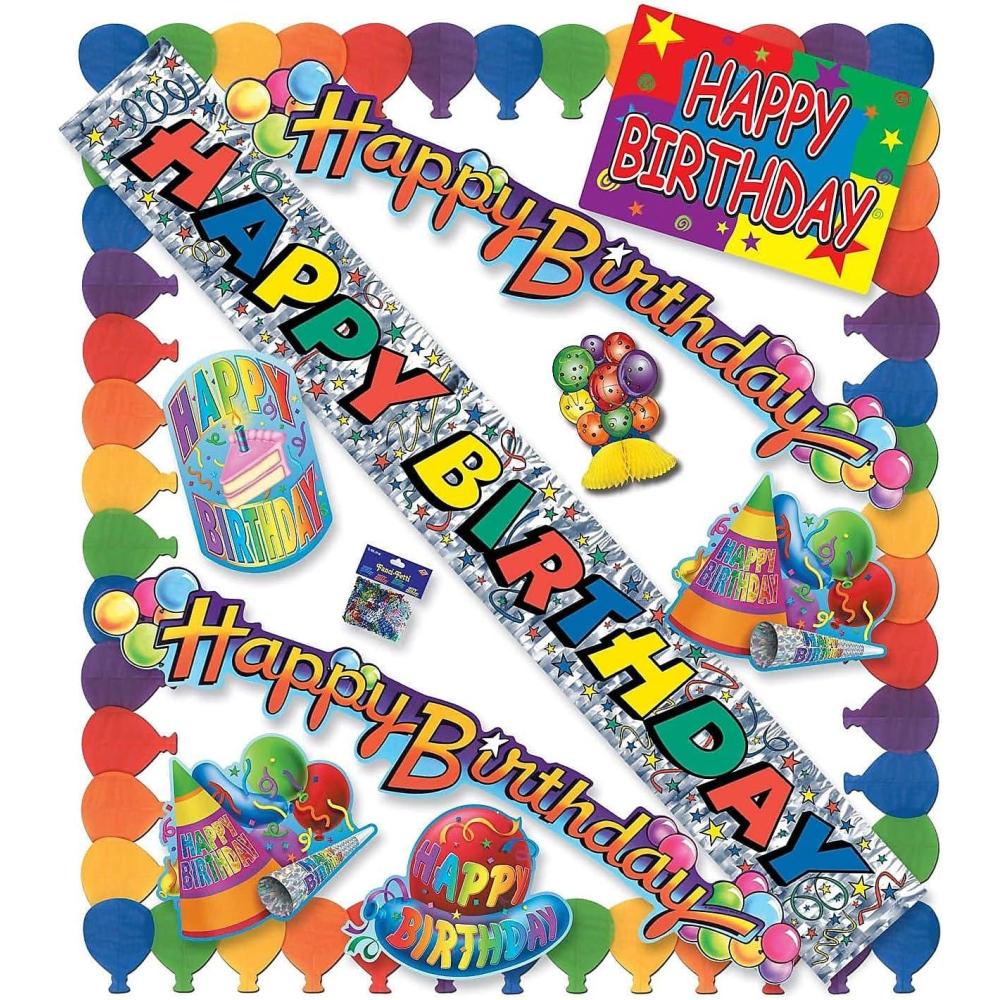 imageBeistle Mulicolor Happy Birthday Party Kit