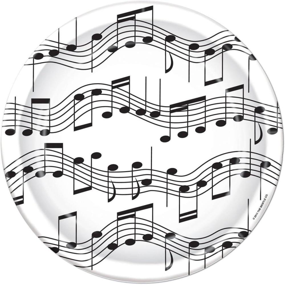 imageBeistle Musical Notes 7Inch Plates Pack of 3