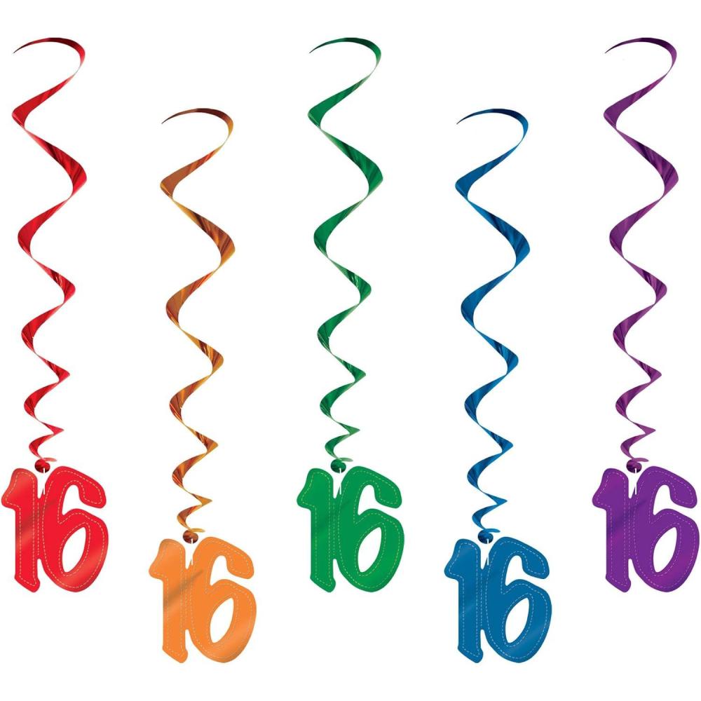 imageBeistle Number 16 Whirls Hanging Decorations