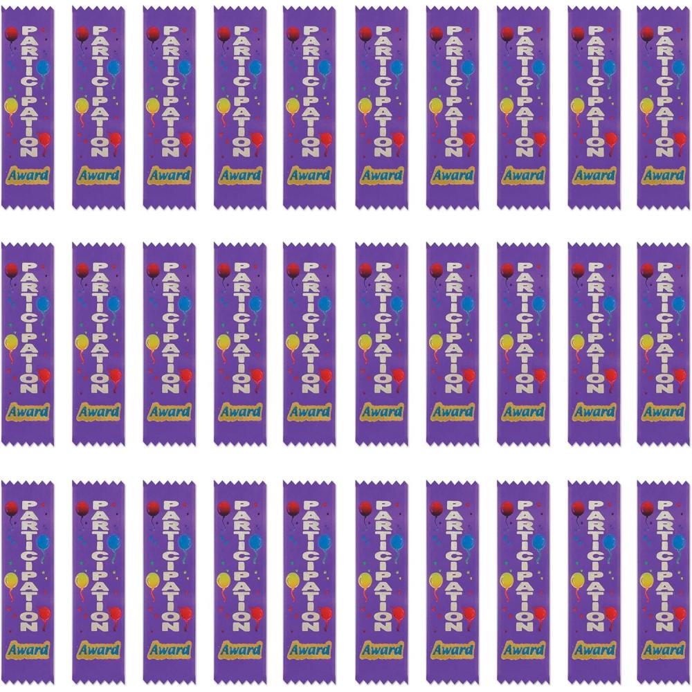 imageBeistle Participation Award Value Pack Ribbons 112Inch by 614Inch 30Pack