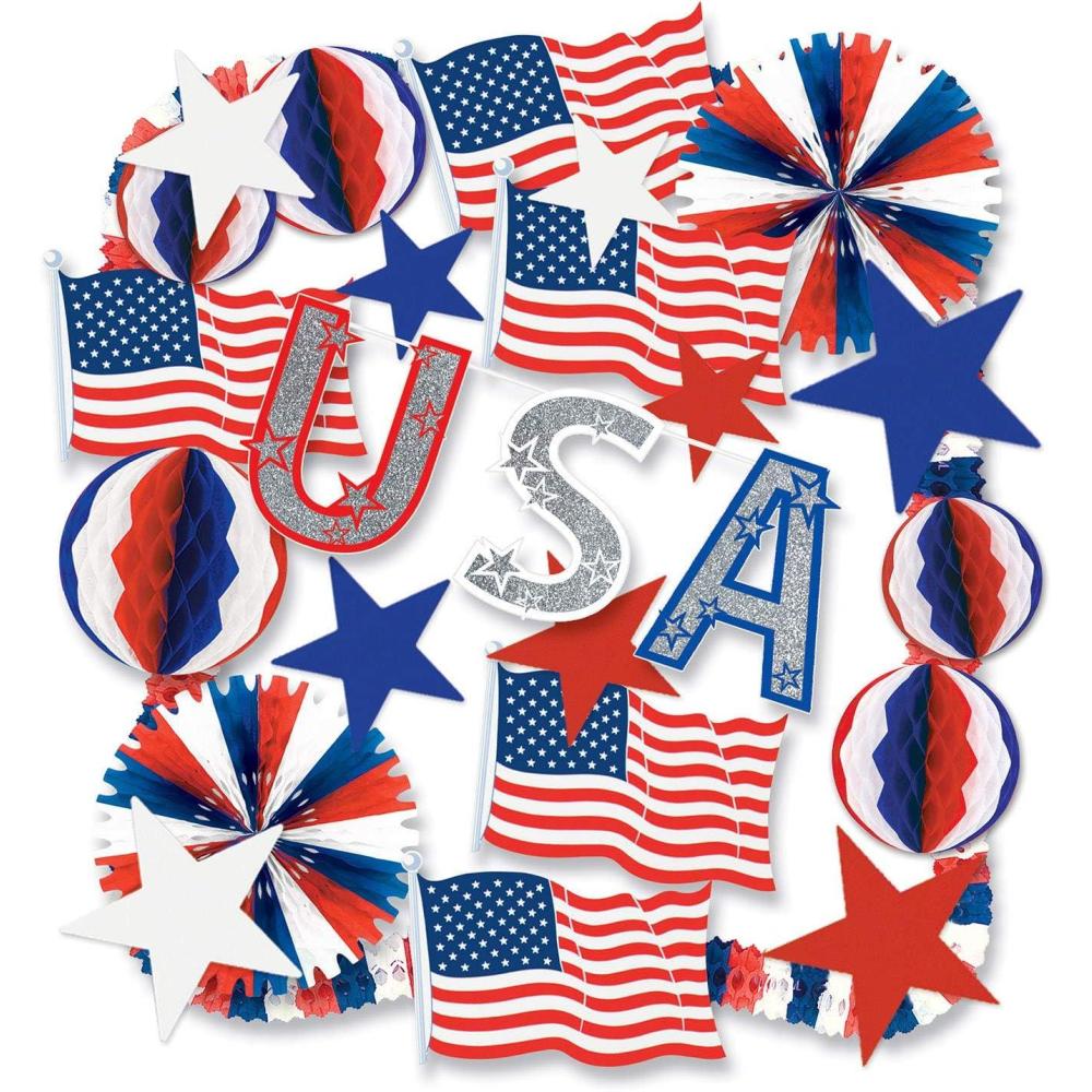 imageBeistle Patriotic Decorating Kit  22 Pcs