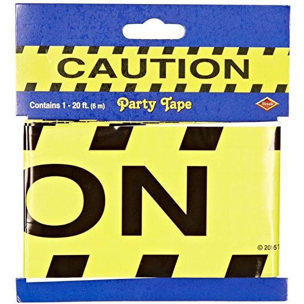 imageBeistle Plastic Novelty Caution Streamer Construction Theme Banner Crime Scene Decorations Over The Hill Birthday Party Supplies 3quot x 20 YellowBlack1 piece
