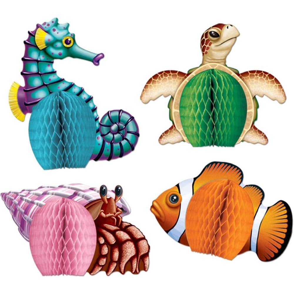 imageBeistle Sea Creatures Honeycomb Party Decorations4 Piece