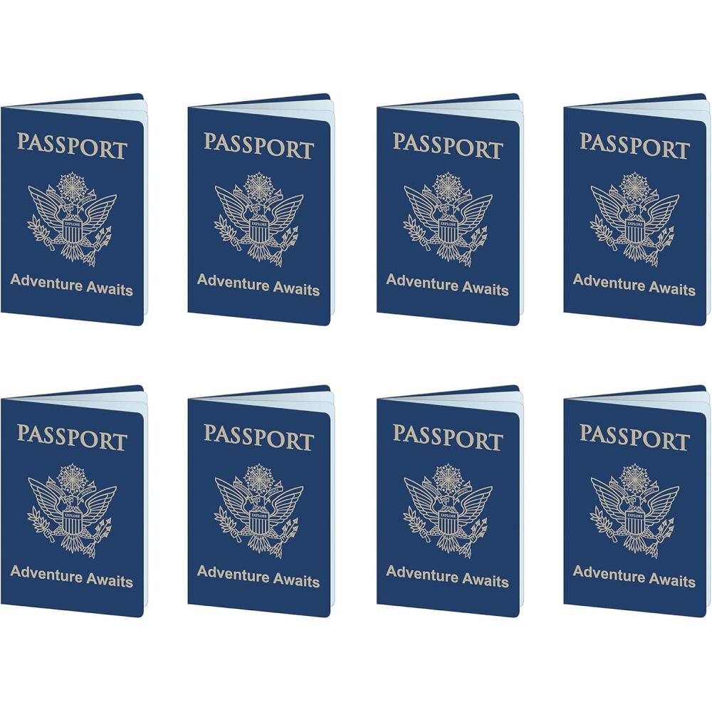 imageBeistle Set of 8 Around The World Passports Global Adventure Travel Party Favors Made In USA Since 1900