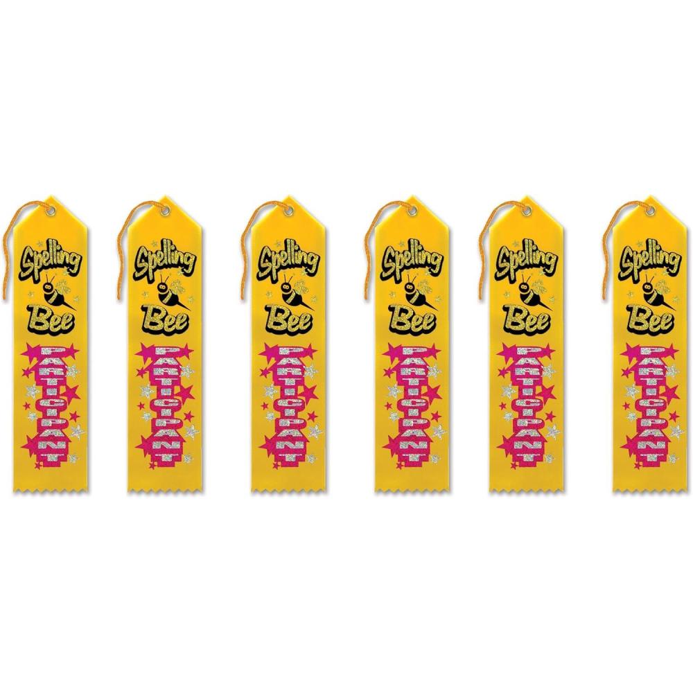 imageBeistle Spelling Bee Participant Award Ribbons 2 by 8Inch 6Pack