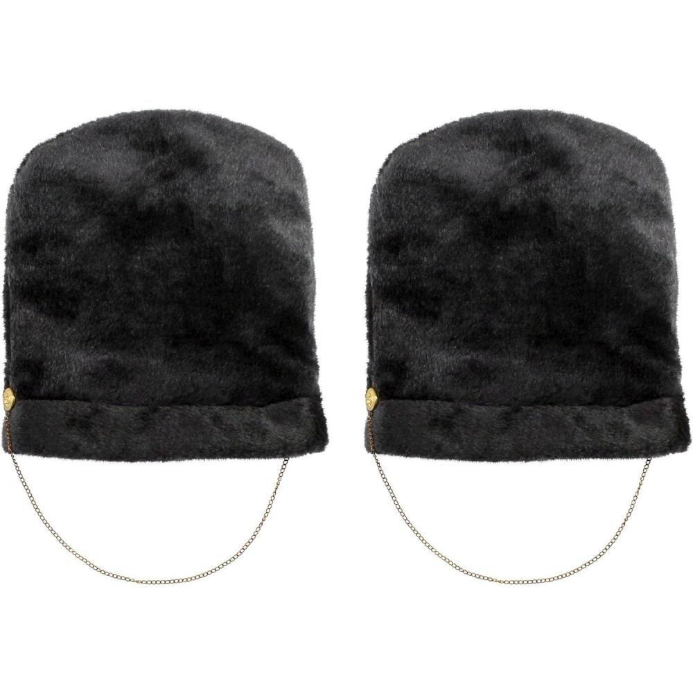 imageBeistle Unisex Plush Royal Guard Hat  English Bearskin Costume Halloween Dress Up International Themed HeadwearRoyal Guard Bearskin  2 Piece