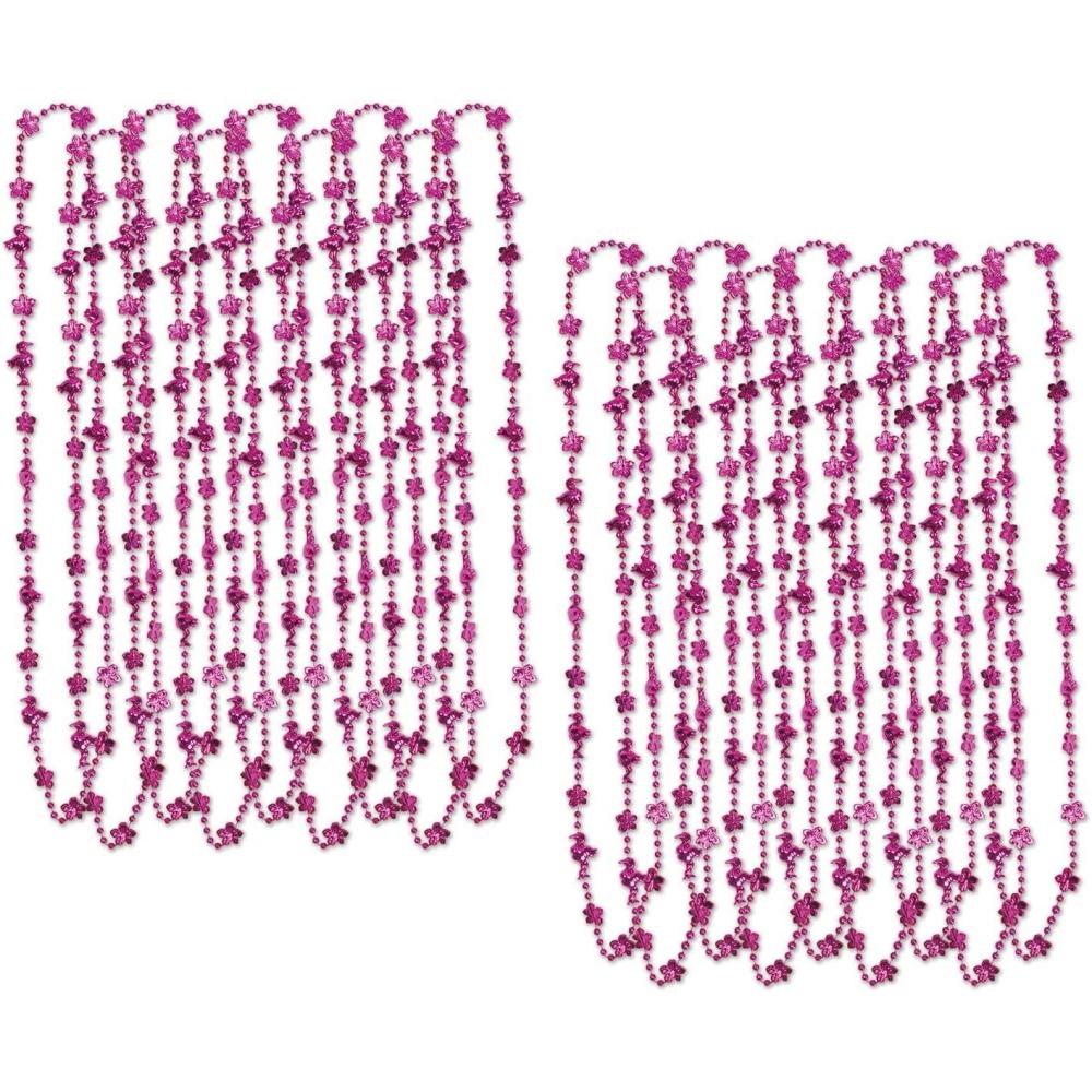 imageBeistle beaded necklaceFlamingo  Hibiscus Beads