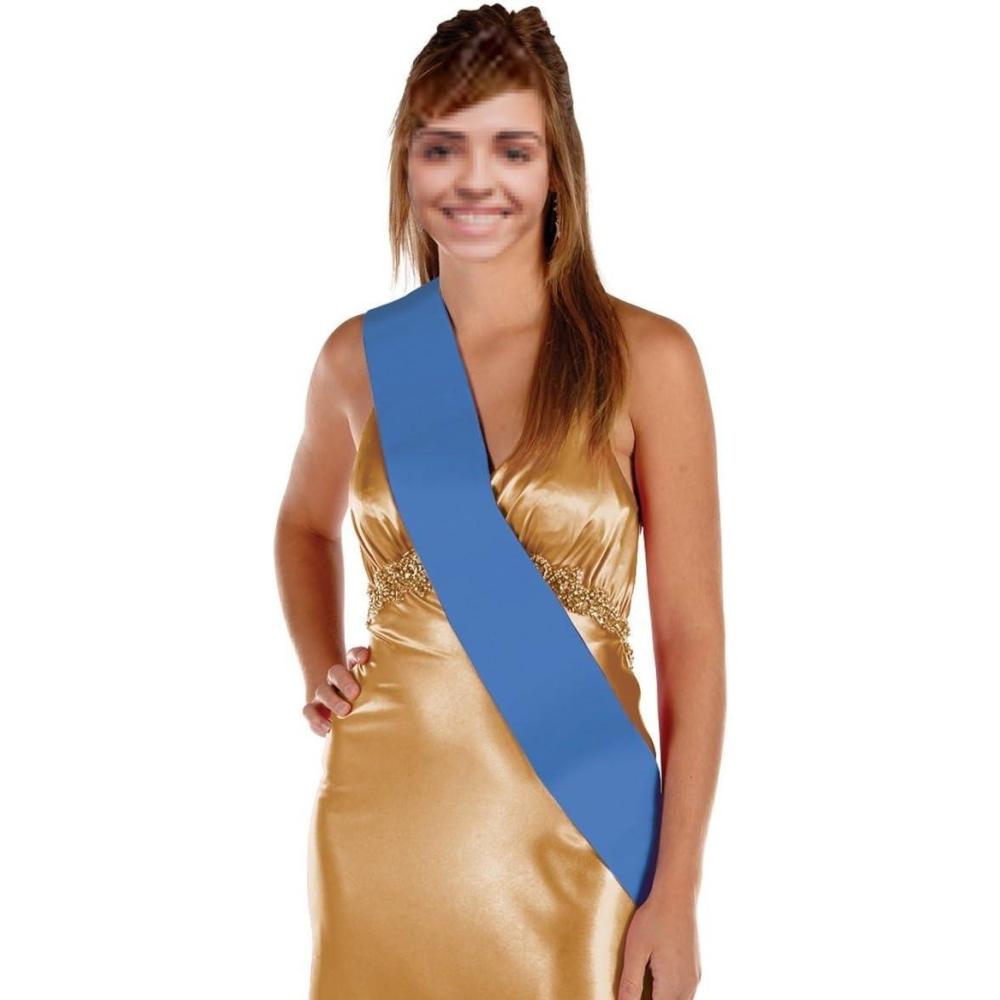 imageBlue Satin Sash Pack of 6