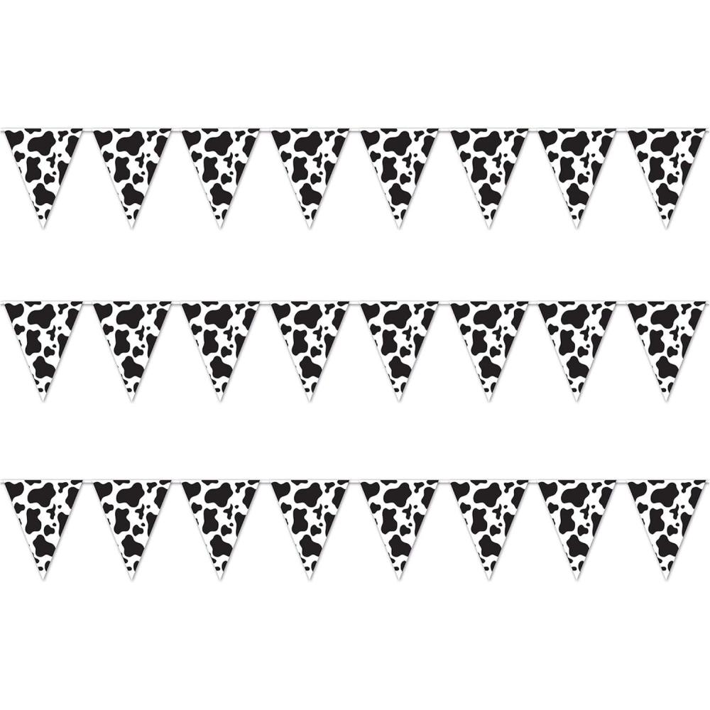 imageCow Print Pennant Banner Party Accessory 1 count 1Pkg3