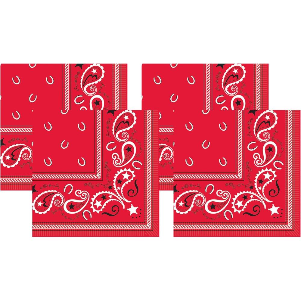 imageCowboy Bandana Beverage Napkins5 Pack of 4
