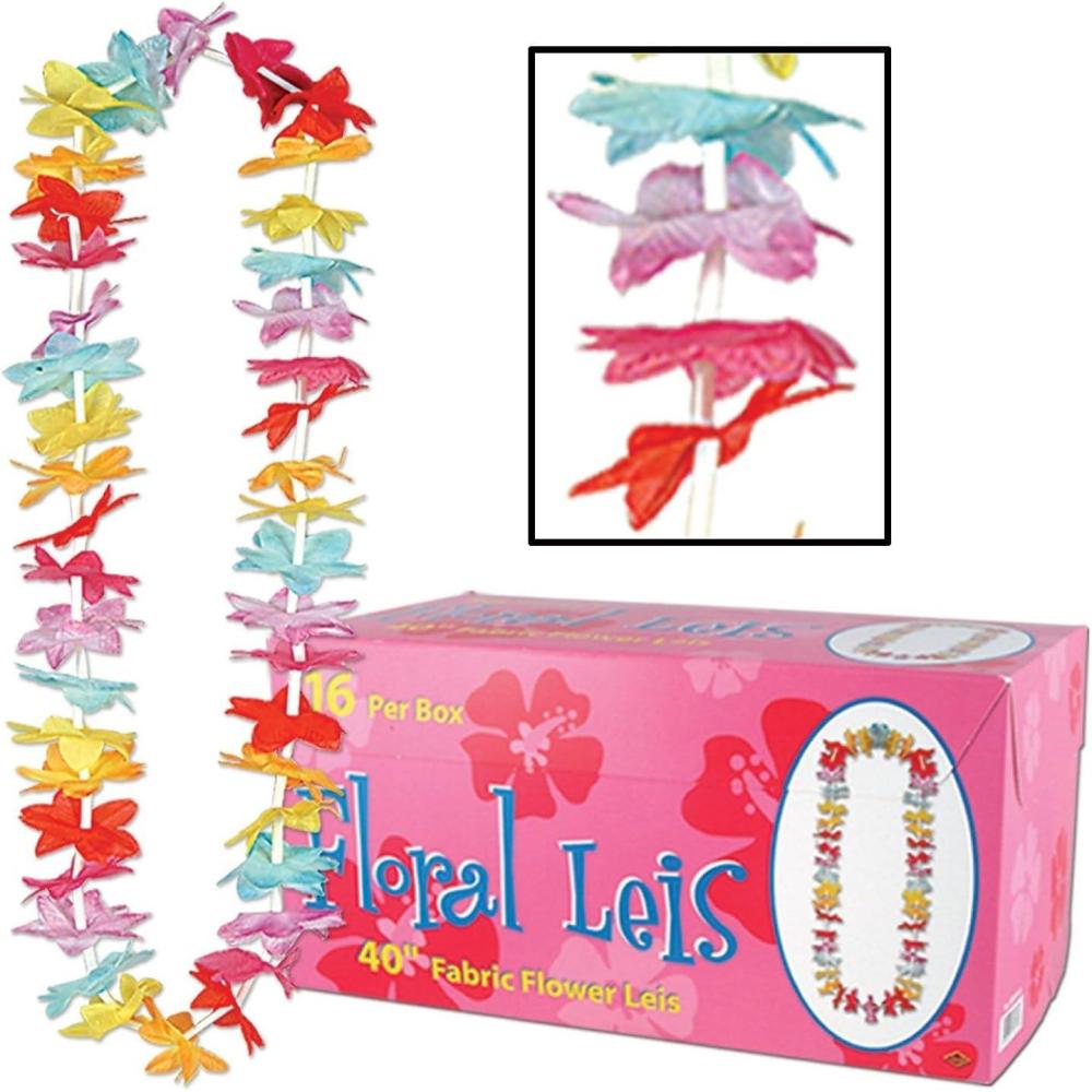 imageFloral Leis with Printed Retail Carton MultiColor