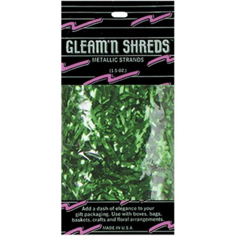imageGleam N Shreds Metallic Strands blue Party Accessory 1 count 15 OzsPkgGreen