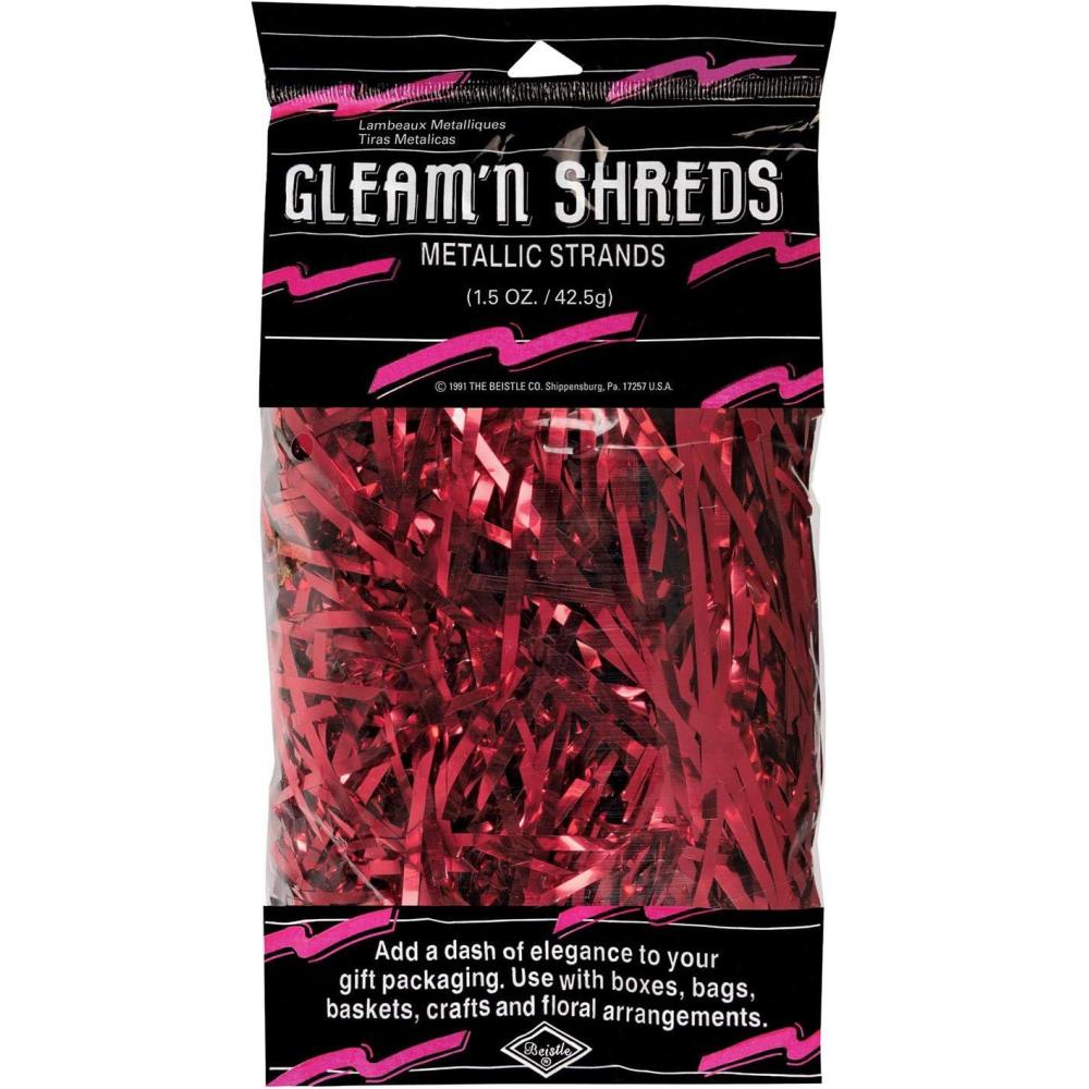 imageGleam N Shreds Metallic Strands blue Party Accessory 1 count 15 OzsPkgRed