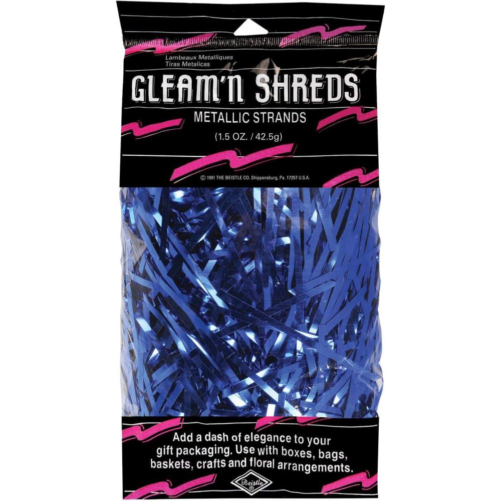 imageGleam N Shreds Metallic Strands green Party Accessory  1 count 15 OzsPkgBlue