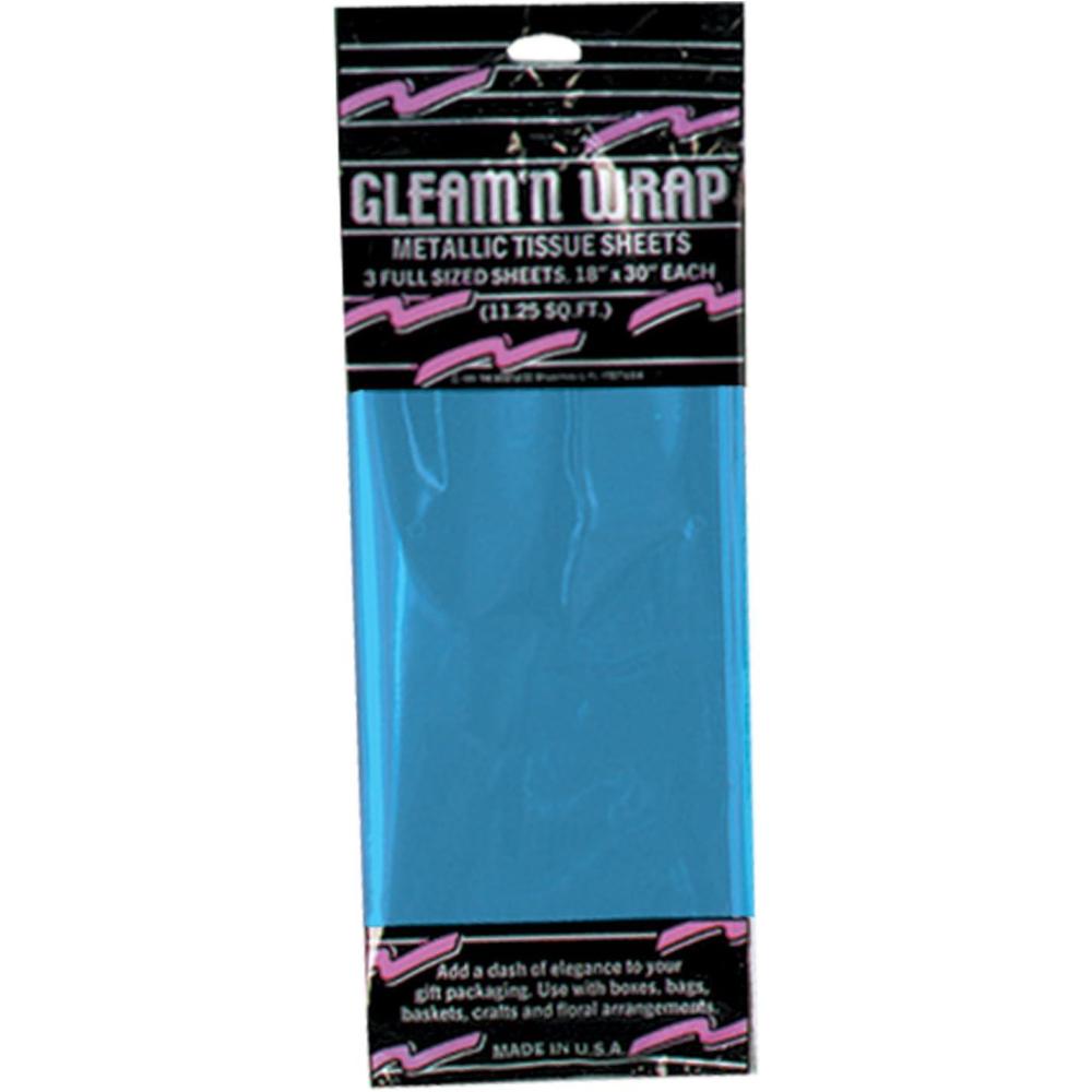 imageGleam N Wrap Metallic Sheets green Party Accessory 1 count 3PkgBlue