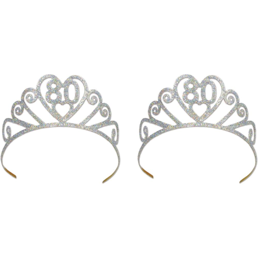 imageGlittered Metal 80 Tiara2 Piece