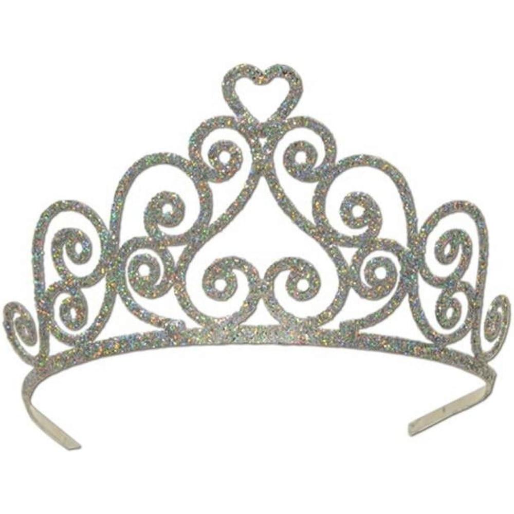 imageGlittered Tiara silver Party Accessory  1 count 1Pkg