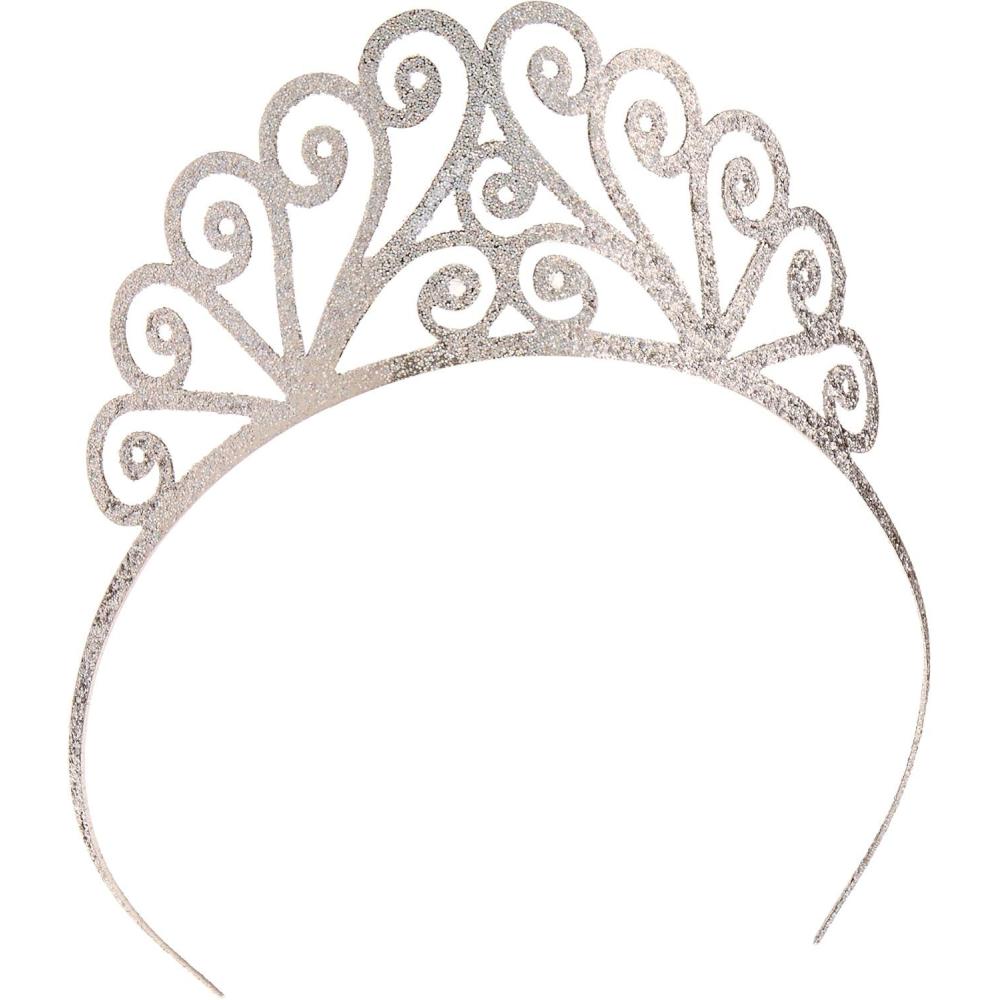 imageGlittered Tiara silver Party Accessory 1 count 1Pkg