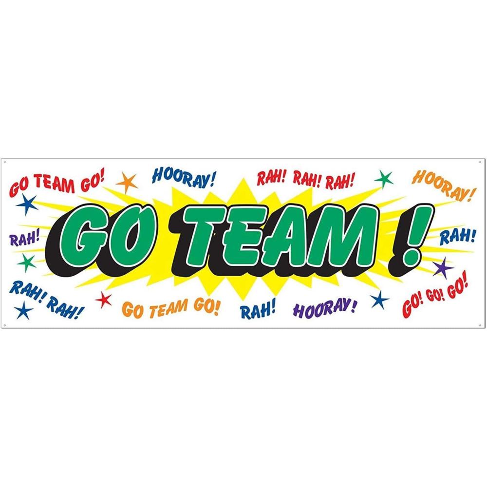imageGo Team Sign Banner Party Accessory 1 count 1Pkg