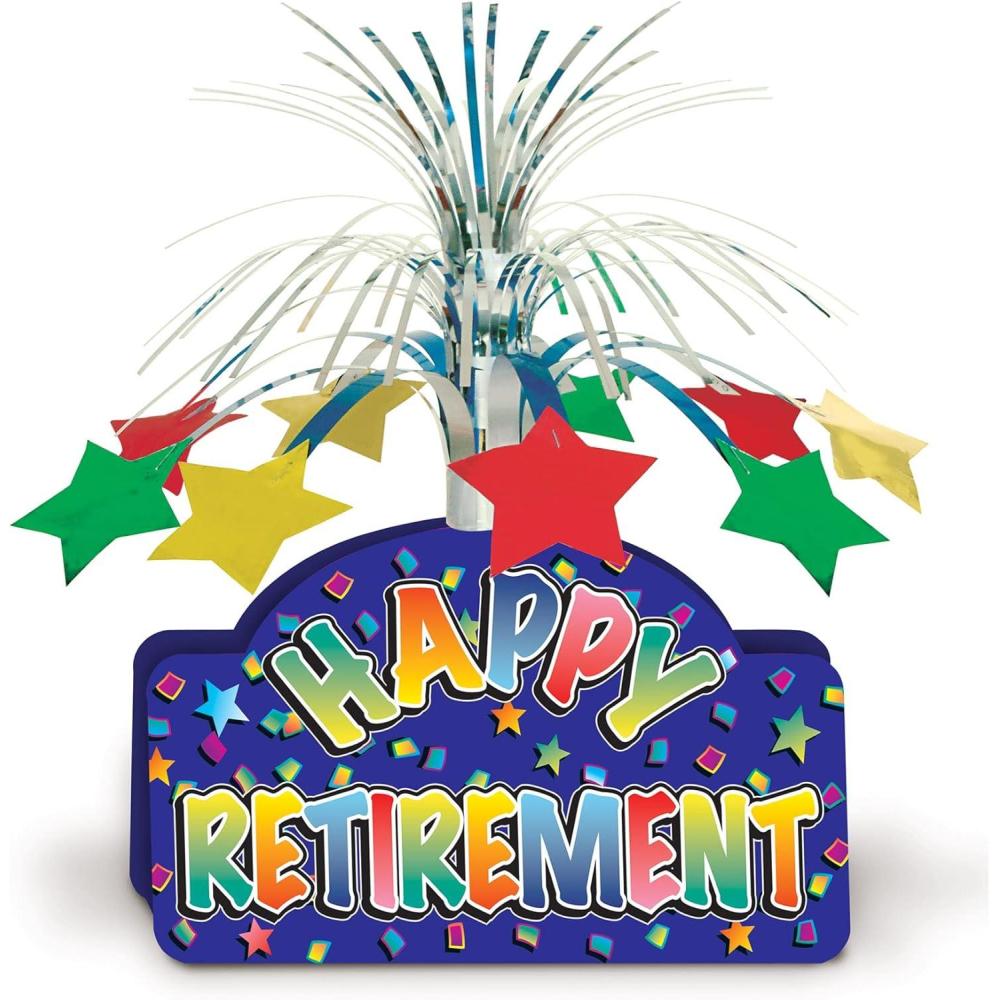 imageHappy Retirement Centerpiece Party Accessory 1 count 1Pkg