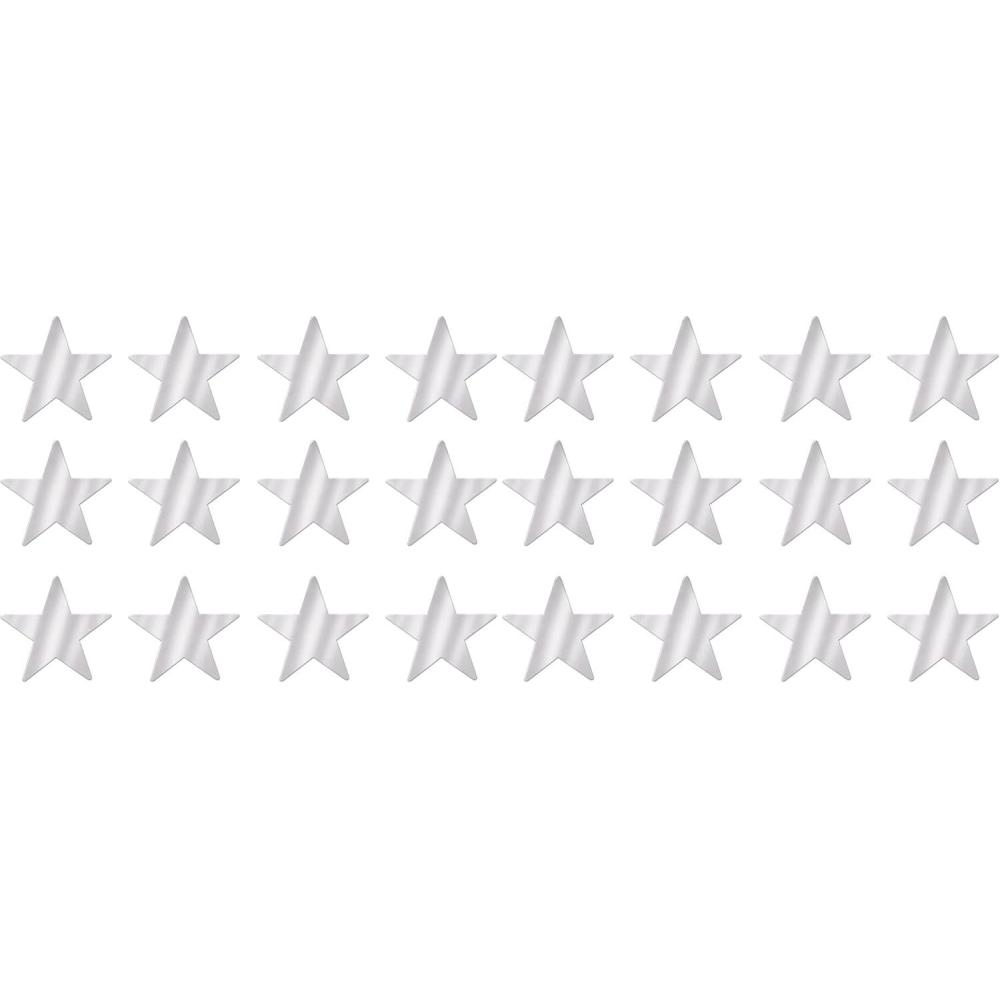 imageMetallic Star Cutouts Silver375 Pack of 2