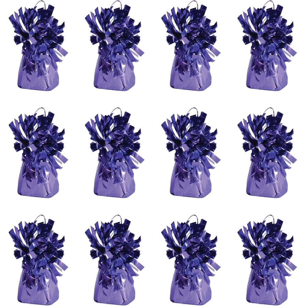imageMetallic Wrapped Balloon Weight Pack of 12Lavender