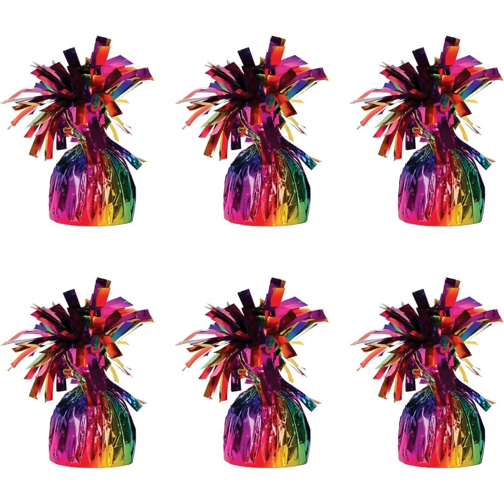imageMetallic Wrapped Balloon Weight Pack of 12Rainbow