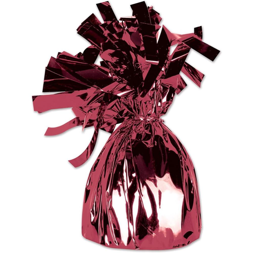 imageMetallic Wrapped Balloon Weight maroon Party Accessory  1 count