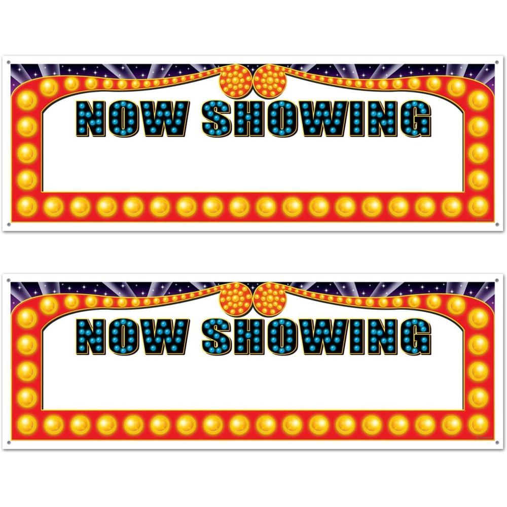 imageNow Showing Blank Sign Banner Party Accessory 1 count 1PkgNow Showing Sign Banner  2 Pack