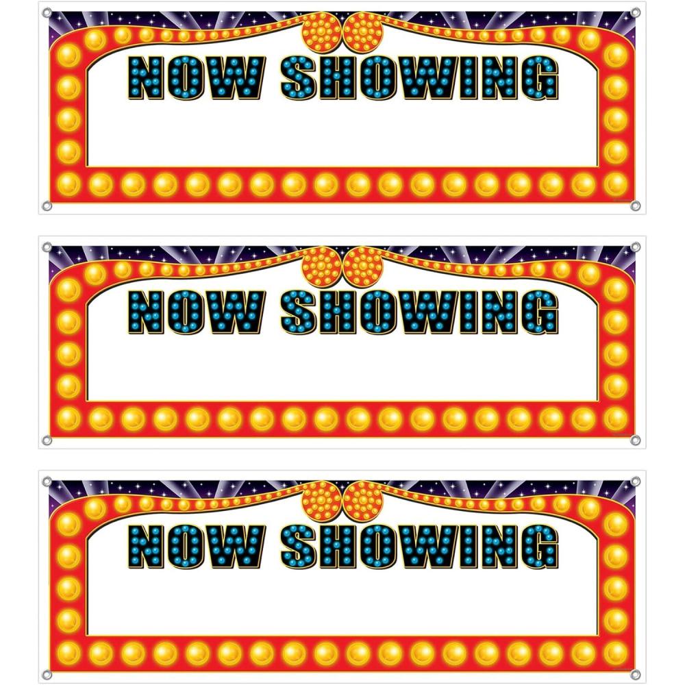imageNow Showing Blank Sign Banner Party Accessory 1 count 1PkgNow Showing Sign Banner  3 Pack