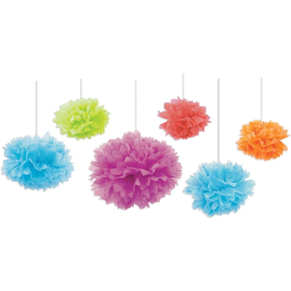 imagePink ampamp White Tissue Fluff Balls
