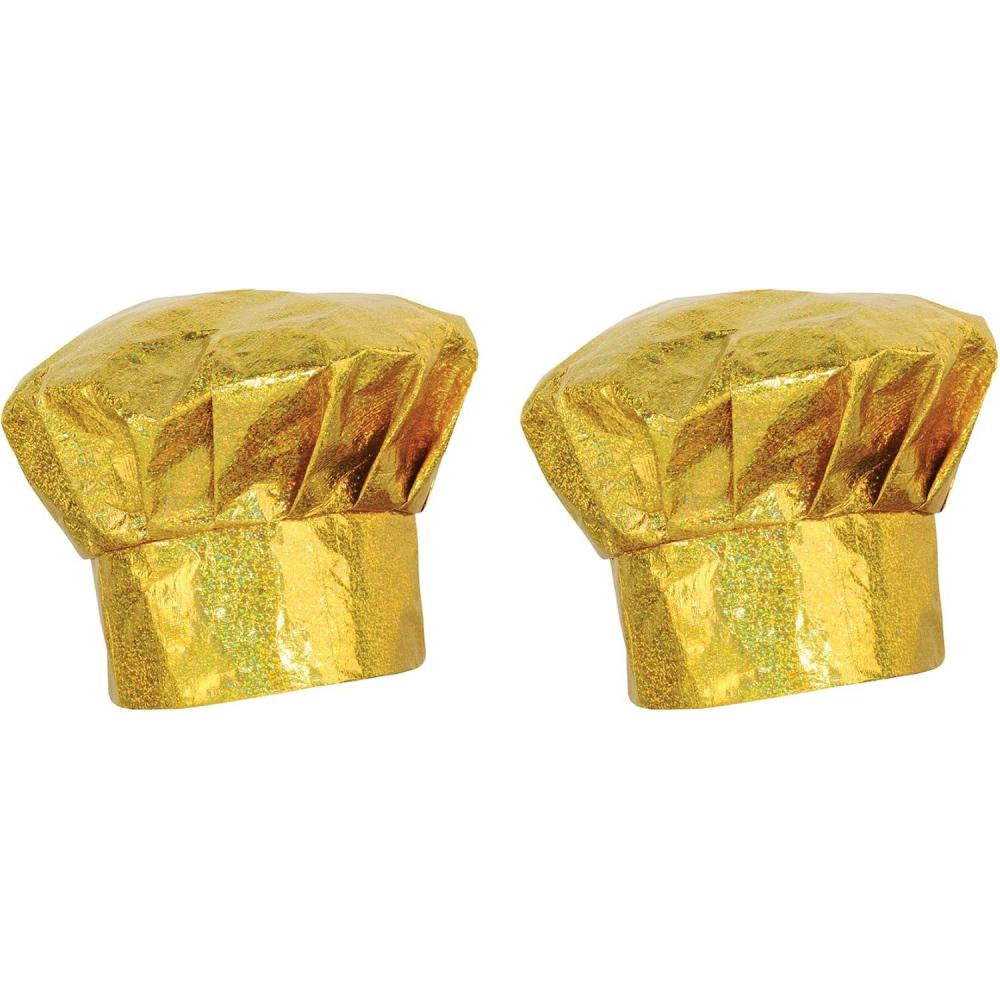 imagePrismatic Gold Chefs Hat Pack of 2
