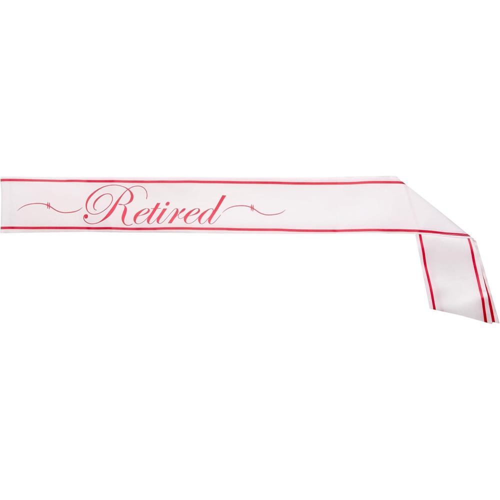 imageRetired Satin Sash Party Accessory 1 count 1Pkg