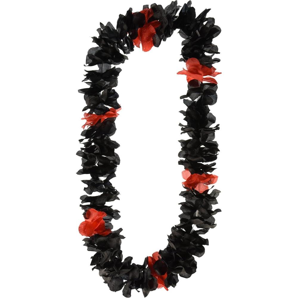 imageSilk N Petals Elegance Lei black ampamp white Party Accessory 1 countBlackRed