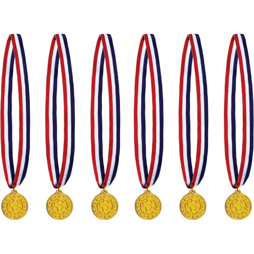 imageSoccer Medal with Ribbon Pack of 6