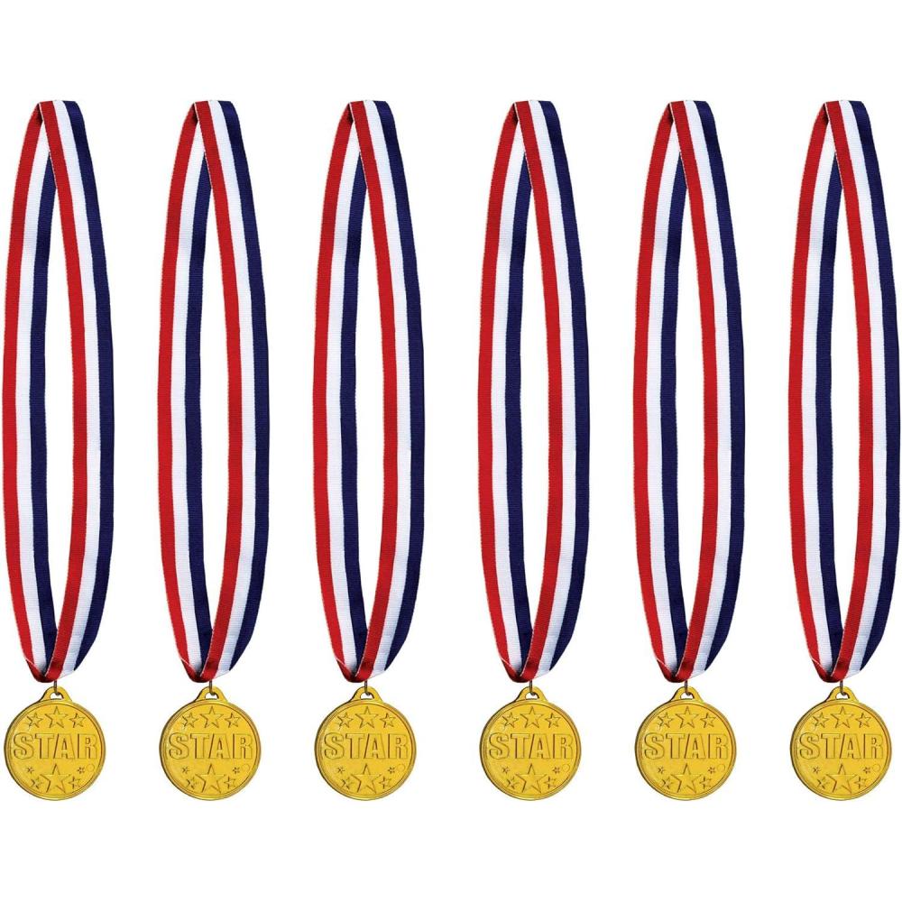 imageStar Medal with Ribbon Pack of 6