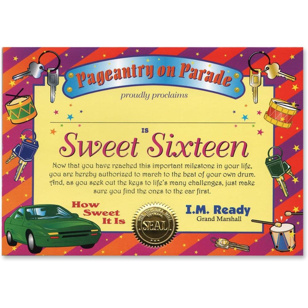 imageSweet Sixteen Certificate