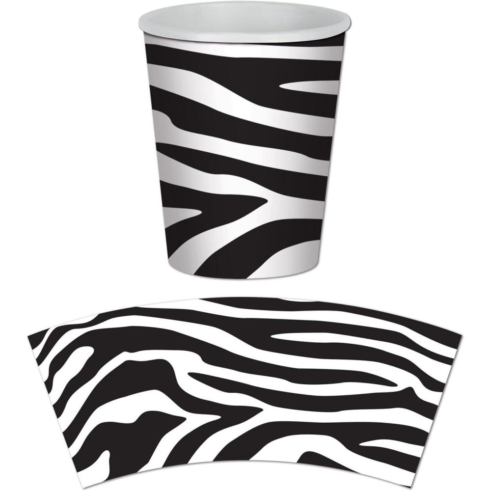 imageZebra Print Beverage Cups Party Accessory 8 count