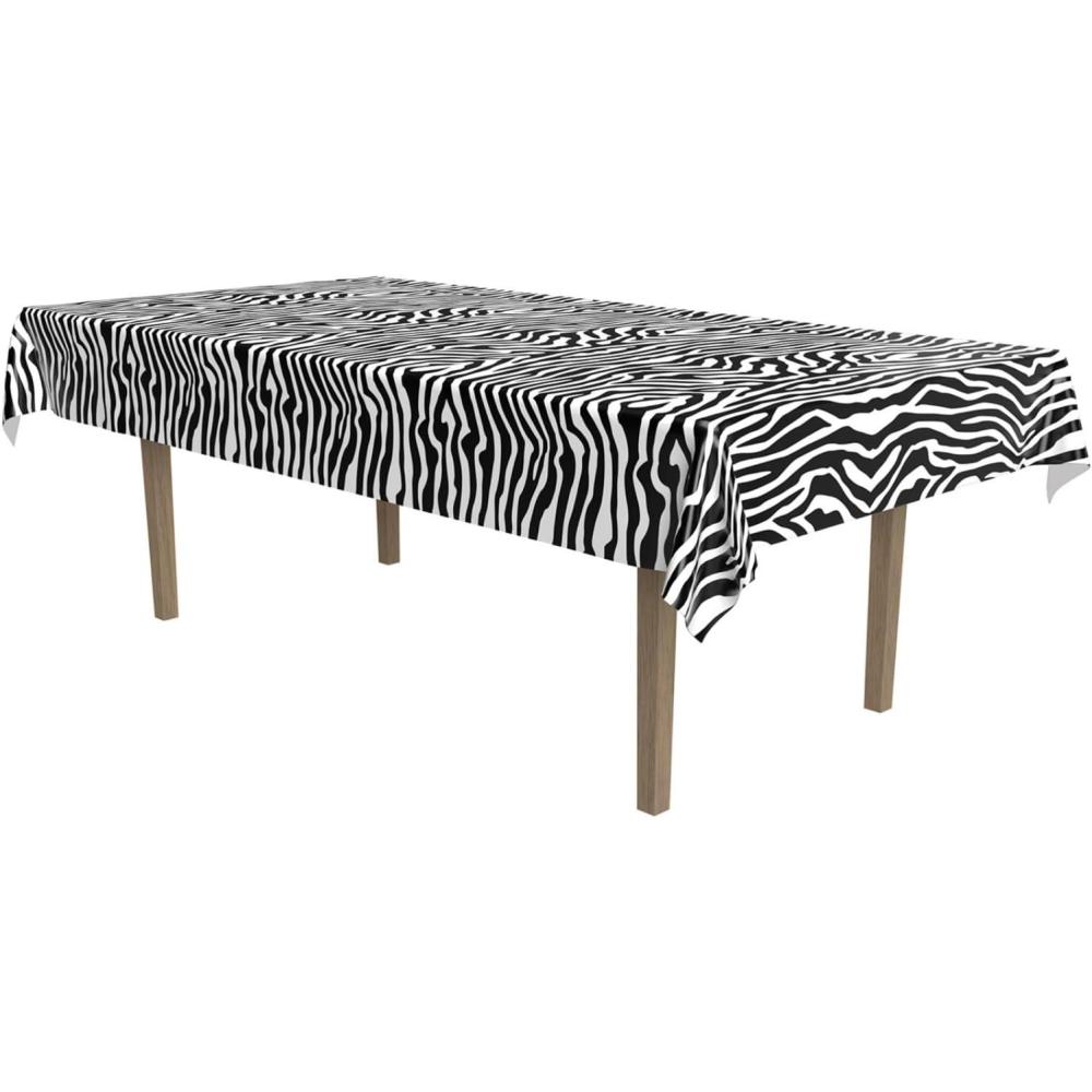 imageZebra Print Plastic Tablecover108 x 54 Rectangular