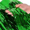 2-Ply FR Metallic Fringe Drape (silver) Party Accessory (1 count)(Green)