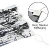 2-Ply FR Metallic Fringe Drape (silver) Party Accessory (1 count)(Silver)