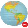 Beistle , 2 Piece Globe Paper Lanterns, 15.5″, Multicolored