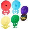 Beistle 10 Piece 80’s Theme Cassette Tape Swirls, 1980’s Retro Hanging Whirl Decorations(80’s Whirls)