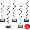 Beistle 10 Piece 80’s Theme Cassette Tape Swirls, 1980’s Retro Hanging Whirl Decorations(Cassette Tape Whirls (10-Pack))