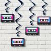 Beistle 10 Piece 80’s Theme Cassette Tape Swirls, 1980’s Retro Hanging Whirl Decorations(Cassette Tape Whirls (5-Pack))